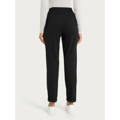 PANTALONE DONNA RAGNO dritto con tasche in Compact con Cashmere ART.DR25PP