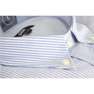 CAMICIA UOMO IN PURO COTONE OXFORD VESTIBILITÀ COMODA TG.M-3XL RIGHE TASCHINO