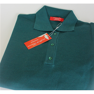 .MAGLIA POLO DONNA 3 BOTTONI.LANA MERINOS 80% MADE IN ITALY S-M-L-XL-XXL VERDE