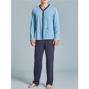 PIGIAMA UOMO RAGNO APERTO COTONE BOTTONI ART.U090N6