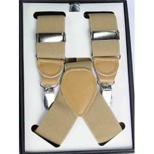 BRETELLE UOMO ELASTICHE REGOLABILI CON 3 CLIPS CON SPILLO ANTISCIVOLO