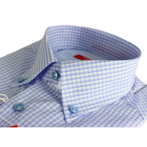 CAMICIA UOMO 100% COTONE LAVORAZIONE ARTIGIANALE MADE IN ITALY 39-46 REGULAR QUADRI