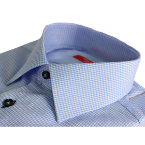 CAMICIA UOMO 100% COTONE LAVORAZIONE ARTIGIANALE MADE IN ITALY 39-50 REGULAR MICROFANTASIA