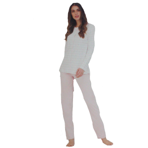 PIGIAMA DONNA LINCLALOR CALDO COTONE INTERLOCK APERTO TAGLIE FORTI FINO TG 60 ART.92629