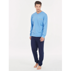 .PIGIAMA UOMO RAGNO 100% COTONE SCOLLO V ART.U467N2