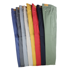 .UOMO  PANTALONE  CHINO MADE IN ITALY VITA REGOLARE GAMBA DRITTA COTONE ELASTICIZZATO LEGGERO  ART.FOLLONICA