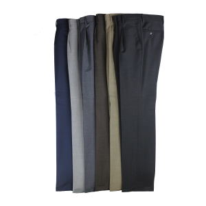 .PANTALONE UOMO CLASSICO FRESCO DI PURA LANA VESTIBILITÀ COMODA TAGLIE FORTI E CALIBRATE FINO ALLA TG.71