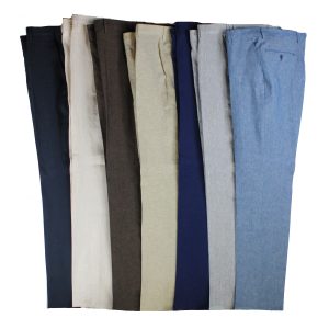 .PANTALONE UOMO CLASSICO PURO LINO FINO ALLA TG.71 VESTIBILITÀ COMODA TAGLIE FORTI  8 COLORI