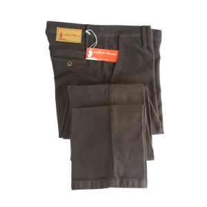 PANTALONE UOMO CHINO MADE IN ITALY VITA REGOLARE GAMBA DRITTA COTONE INVERNALE ELASTICIZZATO  ART.BARONTOLI