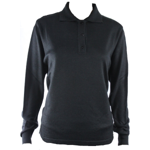 .MAGLIA POLO DONNA 3 BOTTONI.LANA MERINOS 80% MADE IN ITALY S-M-L-XL-XXL NERO