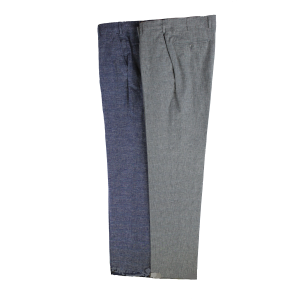 .PANTALONE UOMO CLASSICO LINO E COTONE FANTASIA TG.46-62 VESTIBILITÀ COMODA TAGLIE FORTI  