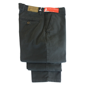 .UOMO PANTALONE CHINO MADE IN ITALY VITA REGOLARE GAMBA DRITTA COTONE ELASTICIZZATO 4 STAGIONI ART.FIRENZE