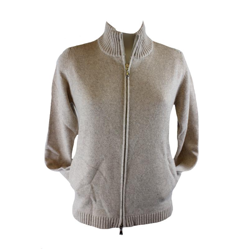 GIACCA DONNA ZIP TASCHE MADE IN ITALY MISTO LANA VISCOSA E CASHMERE ART.40050