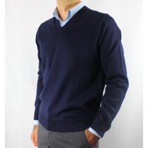 .GOLF UOMO SCOLLO V 100% LANA SOTTOGIACCA PETTINATO FATTO IN ITALIA