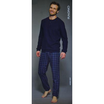 PIGIAMA UOMO RAGNO COTTON ECO PILE SERAFINO ART.U878N1 BLU