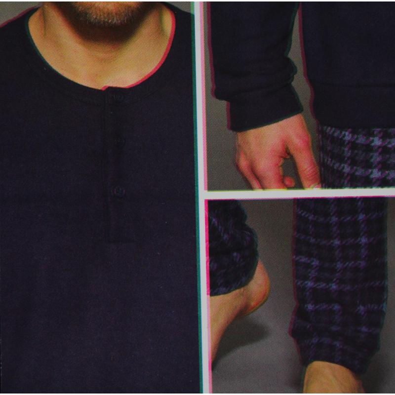 PIGIAMA UOMO RAGNO COTTON ECO PILE SERAFINO ART.U878N1 BLU