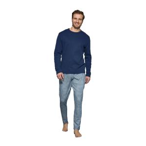 .PIGIAMA UOMO RAGNO CALDO COTONE GIROCOLLO PANTALONE QUADRI ART.U838NQ