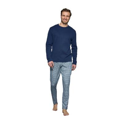 PIGIAMA UOMO RAGNO CALDO COTONE GIROCOLLO PANTALONE QUADRI ART.U838NQ