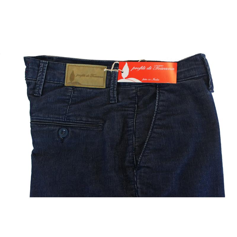 .PANTALONE UOMO CHINO MADE IN ITALY VITA REGOLARE GAMBA DRITTA COSTINA EFFETTO VELLUTINO INVERNALE ELASTICIZZATO ART.CORTONA