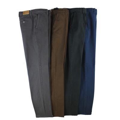 PANTALONE UOMO CHINO MADE IN ITALY VITA REGOLARE GAMBA DRITTA COTONE INVERNALE LAVORATO ELASTICIZZATO ART.FOGLIANO