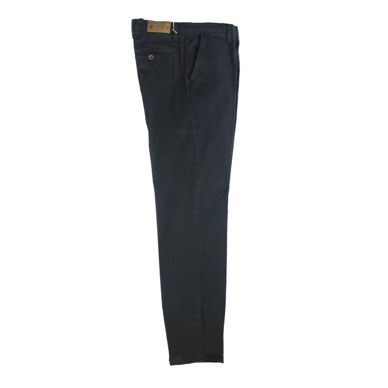 PANTALONE UOMO CHINO MADE IN ITALY VITA REGOLARE GAMBA DRITTA COTONE INVERNALE LAVORATO ELASTICIZZATO ART.FOGLIANO