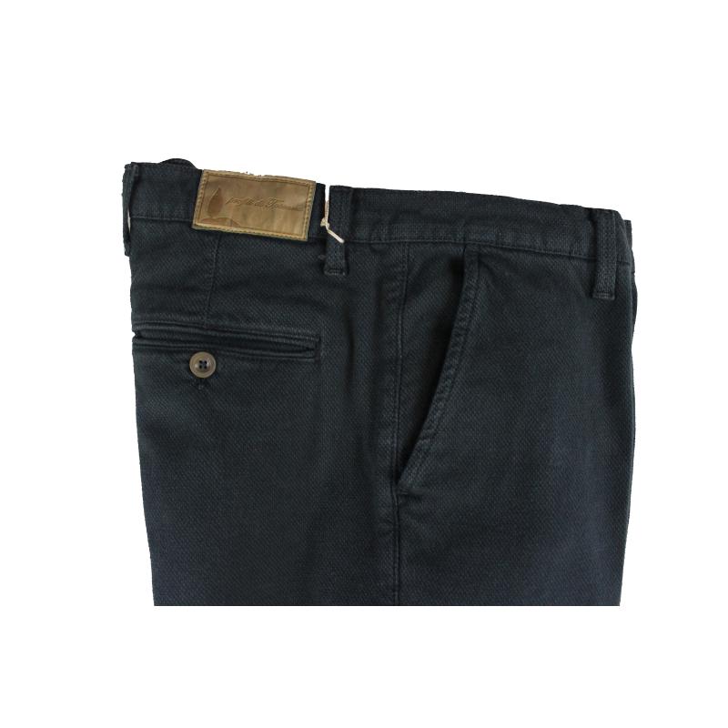 PANTALONE UOMO CHINO MADE IN ITALY VITA REGOLARE GAMBA DRITTA COTONE INVERNALE LAVORATO ELASTICIZZATO ART.FOGLIANO