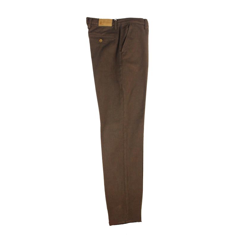 PANTALONE UOMO CHINO MADE IN ITALY VITA REGOLARE GAMBA DRITTA COTONE INVERNALE LAVORATO ELASTICIZZATO ART.FOGLIANO