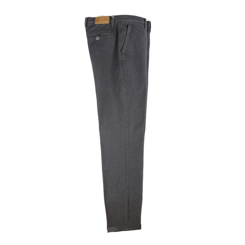 PANTALONE UOMO CHINO MADE IN ITALY VITA REGOLARE GAMBA DRITTA COTONE INVERNALE LAVORATO ELASTICIZZATO ART.FOGLIANO