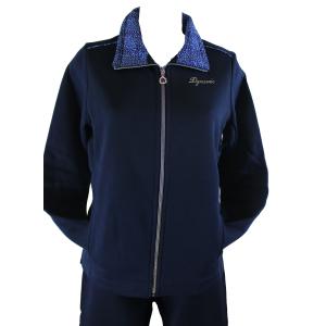 TUTA DONNA CAMPAGNOLO FELPATA APERTA CERNIERA CON TASCHE PALESTRA SPORT GINNASTICA ART.8Q76458 BLU