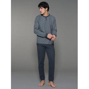 PIGIAMA UOMO RAGNO COTTON ECO PILE SERAFINO ART.U867N1 GRIGIO