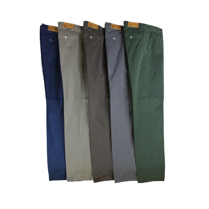 .UOMO PANTALONE CHINO MADE IN ITALY VITA REGOLARE GAMBA DRITTA MICROFANTASIA COTONE ELASTICIZZATO LEGGERO ART.VENTURINA