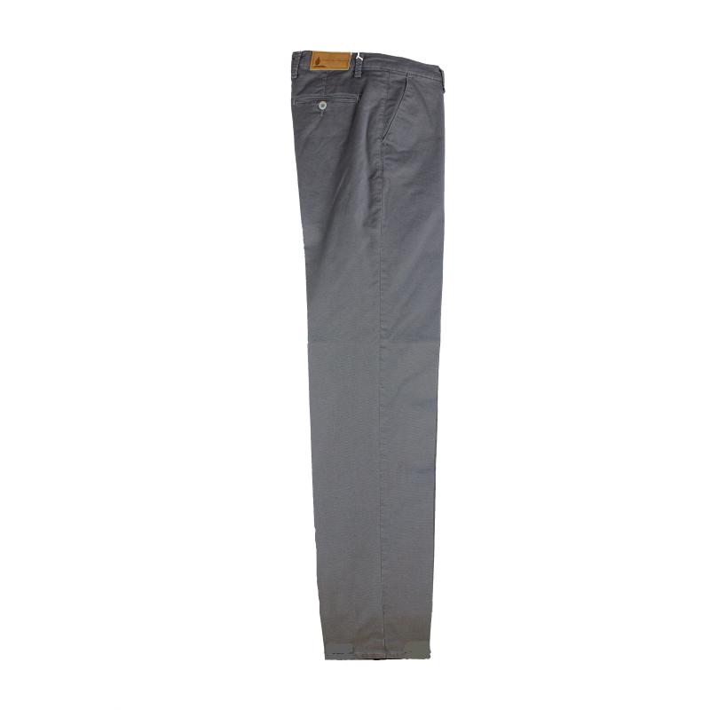 .UOMO PANTALONE CHINO MADE IN ITALY VITA REGOLARE GAMBA DRITTA MICROFANTASIA COTONE ELASTICIZZATO LEGGERO ART.VENTURINA