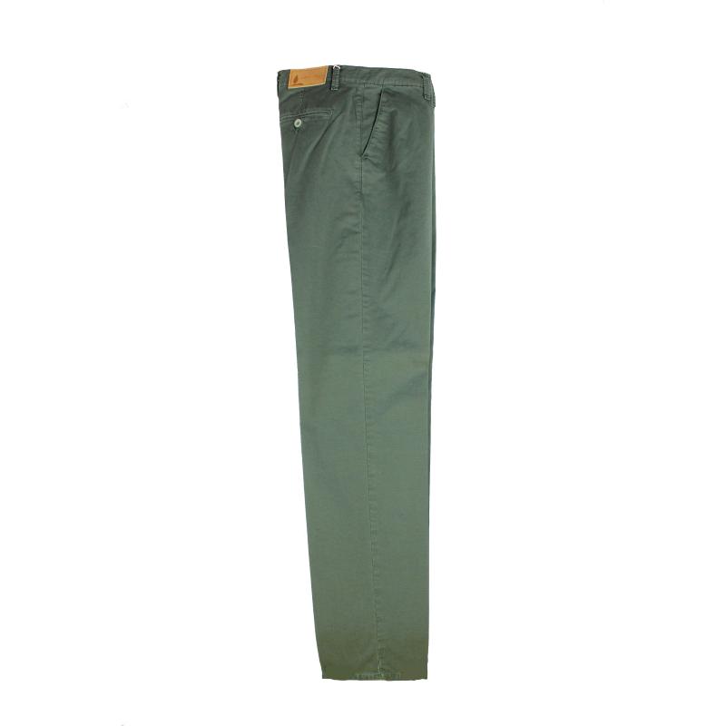 .UOMO PANTALONE CHINO MADE IN ITALY VITA REGOLARE GAMBA DRITTA MICROFANTASIA COTONE ELASTICIZZATO LEGGERO ART.VENTURINA
