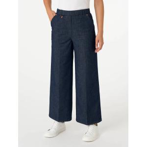 .PANTALONE DONNA RAGNO Jeans ampio alla caviglia con tasche in Light Denim ART.DN18P4