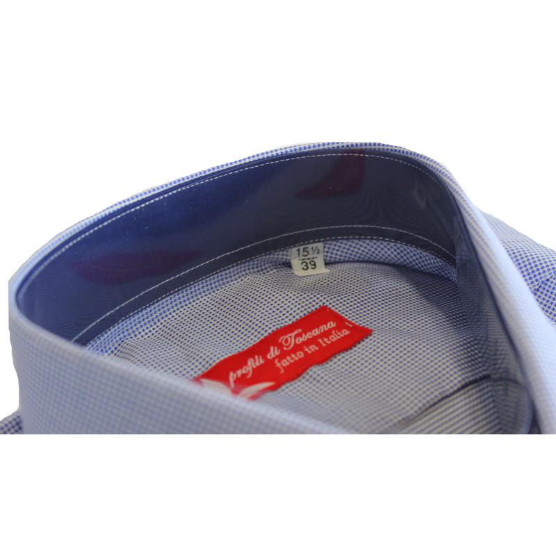 CAMICIA UOMO 100% COTONE LAVORAZIONE ARTIGIANALE MADE IN ITALY 39-46 ART.FONTERUTOLI