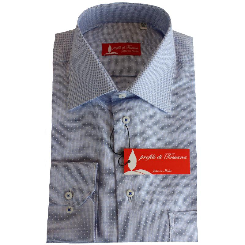 CAMICIA UOMO 100% COTONE LAVORAZIONE ARTIGIANALE MADE IN ITALY 39-46 ART.STROVE