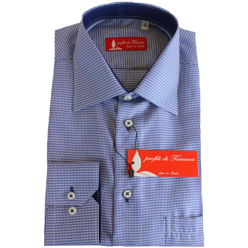 CAMICIA UOMO 100% COTONE LAVORAZIONE ARTIGIANALE MADE IN ITALY 39-46 ART.VESCONA