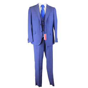 .COMPLETO UOMO CLASSICO TRE PEZZI GIACCA GILET E PANTALONE VESTIBILITÀ COMODA TAGLIE FORTI ART.254