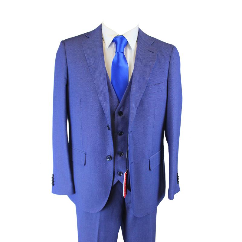 .COMPLETO UOMO CLASSICO TRE PEZZI GIACCA GILET E PANTALONE VESTIBILITÀ COMODA TAGLIE FORTI ART.254
