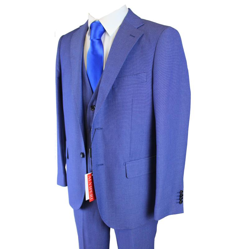 .COMPLETO UOMO CLASSICO TRE PEZZI GIACCA GILET E PANTALONE VESTIBILITÀ COMODA TAGLIE FORTI ART.254