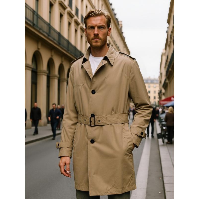 ..SOPRABITO UOMO TRENCH TRE QUARTI CON CINTURA TG.M-3XL