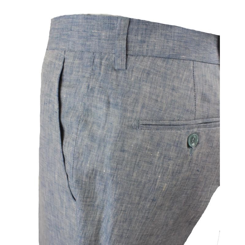 COMPLETO UOMO CLASSICO PURO LINO GIACCA PANTALONE VESTIBILITÀ COMODA TAGLIE FORTI FINO ALLA TG.66 ART.255