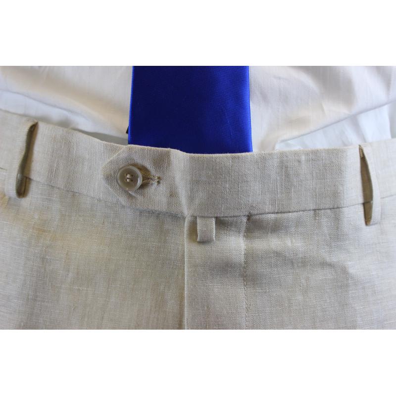 COMPLETO UOMO CLASSICO PURO LINO GIACCA PANTALONE VESTIBILITÀ COMODA TAGLIE FORTI FINO ALLA TG.66 ART.255