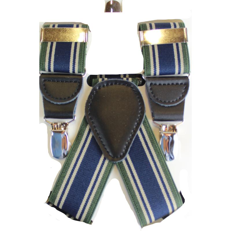 BRETELLE UOMO ELASTICHE REGOLABILI CON 3 CLIPS CON SPILLO ANTISCIVOLO