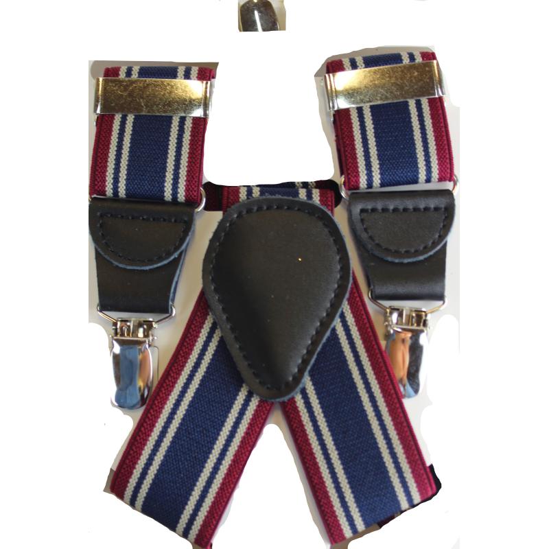 BRETELLE UOMO ELASTICHE REGOLABILI CON 3 CLIPS CON SPILLO ANTISCIVOLO