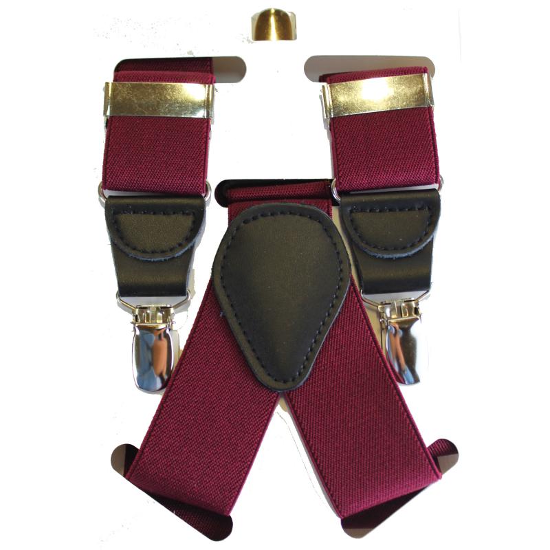 BRETELLE UOMO ELASTICHE REGOLABILI CON 3 CLIPS CON SPILLO ANTISCIVOLO
