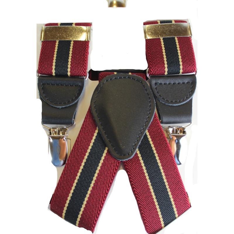 BRETELLE UOMO ELASTICHE REGOLABILI CON 3 CLIPS CON SPILLO ANTISCIVOLO