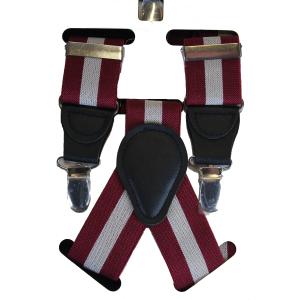 BRETELLE UOMO ELASTICHE REGOLABILI CON 3 CLIPS CON SPILLO ANTISCIVOLO