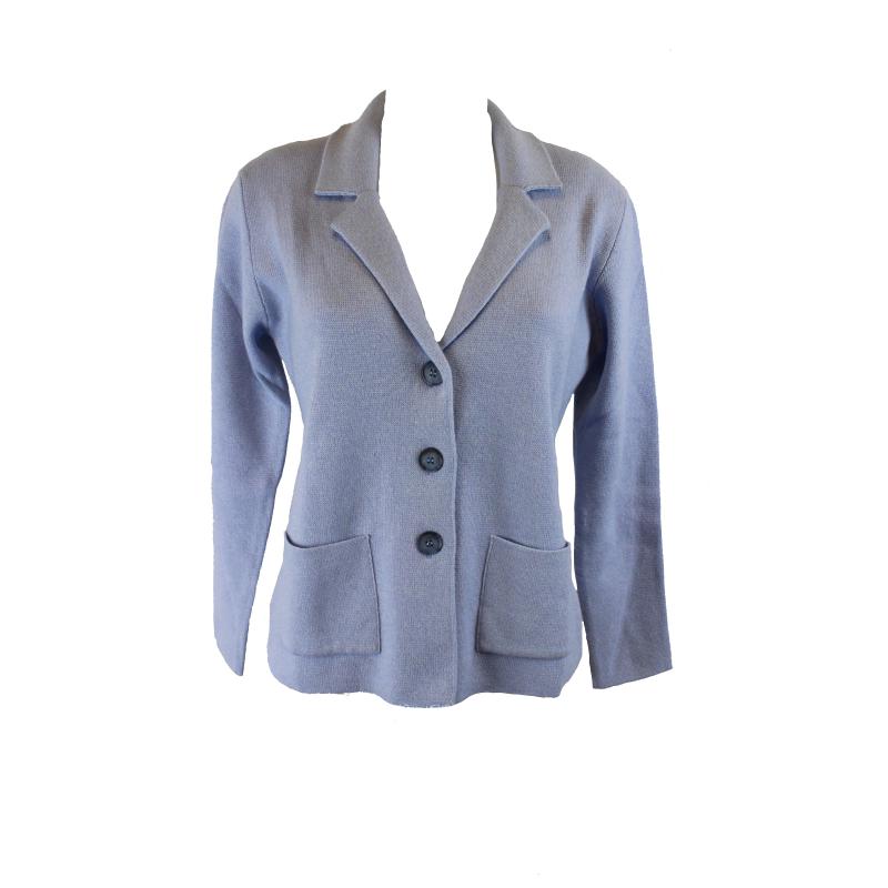 GIACCA DONNA CON COLLO E TASCHE MADE IN ITALY MISTO LANA ART.20147