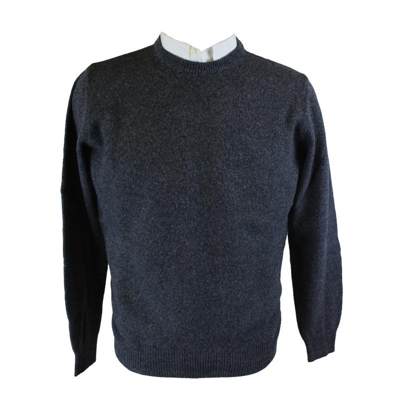 MAGLIONE UOMO GIROCOLLO MADE IN ITALY 80% LANA ART.ORCIA